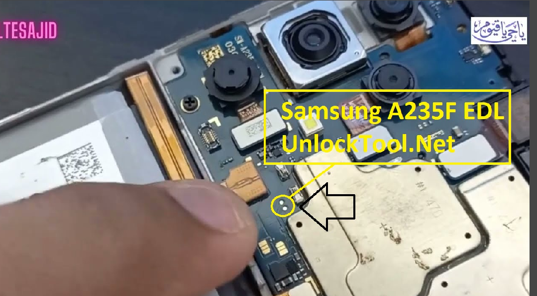 Test point EDL 9008 Samsung Galaxy A23 (SM-A235F) - Vị trí chập test point trên mainboard