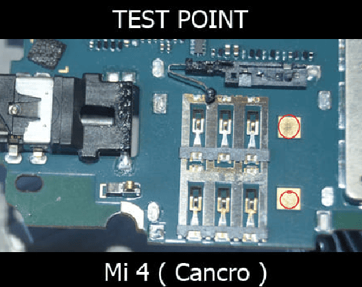 Test point EDL 9008 Xiaomi Mi 4 - Vị trí chập test point Xiaomi Mi 4