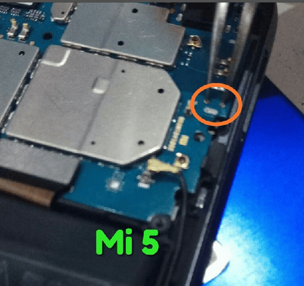 Test point EDL 9008 Xiaomi Mi 5 - Vị trí chập test point Xiaomi Mi 5