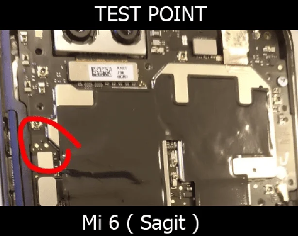 Test point EDL 9008 Xiaomi Mi 6 - Vị trí chập test point Xiaomi Mi 6