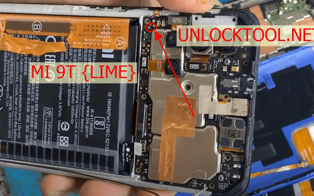 Test point EDL 9008 Xiaomi Mi 9T - Vị trí chập test point Xiaomi Mi 9T