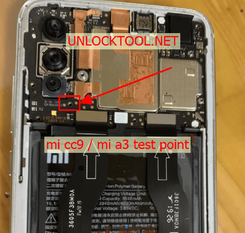 Test point EDL 9008 Xiaomi Mi CC9 - Vị trí chập test point Xiaomi Mi CC9