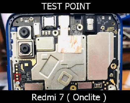 Test point EDL 9008 Xiaomi Redmi 7 - Vị trí chập test point Xiaomi Redmi 7