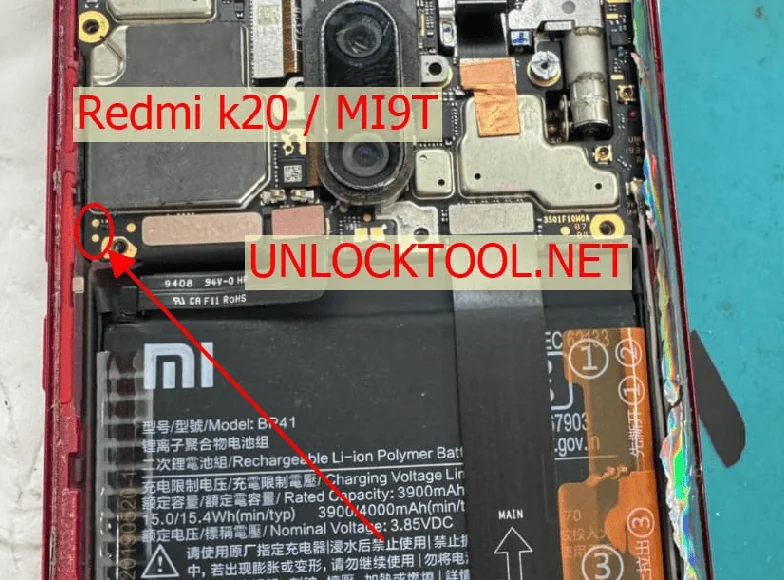 Test point EDL 9008 Xiaomi Redmi K20 - Vị trí chập test point Xiaomi Redmi K20