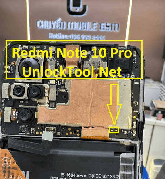 Test point EDL 9008 Xiaomi Redmi Note 10 Pro - Vị trí chập test point Xiaomi Redmi Note 10 Pro