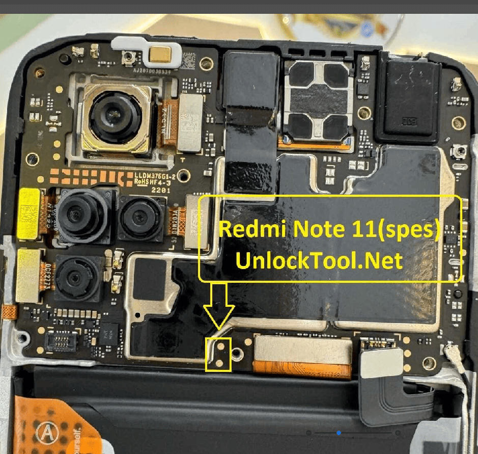 Test point EDL 9008 Xiaomi Redmi Note 11 - Vị trí chập test point Xiaomi Redmi Note 11