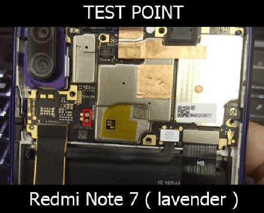 Test point EDL 9008 Xiaomi Redmi Note 7 - Vị trí chập test point Xiaomi Redmi Note 7