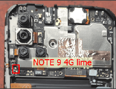 Test point EDL 9008 Xiaomi Redmi Note 9 4G - Vị trí chập test point Xiaomi Redmi Note 9 4G