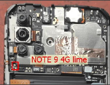 Test point EDL 9008 Xiaomi Redmi Note 9 4G - Vị trí chập test point Xiaomi Redmi Note 9 4G