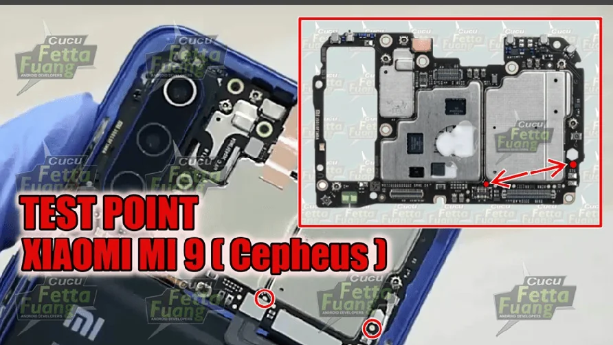 Test point EDL 9008 Xiaomi Mi 9 - Vị trí chập test point Xiaomi Mi 9
