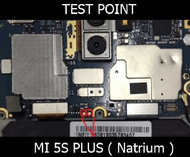 Test point EDL 9008 Xiaomi Mi 5s Plus (Natrium) - Vị trí chập test point Xiaomi Mi 5s Plus (Natrium)