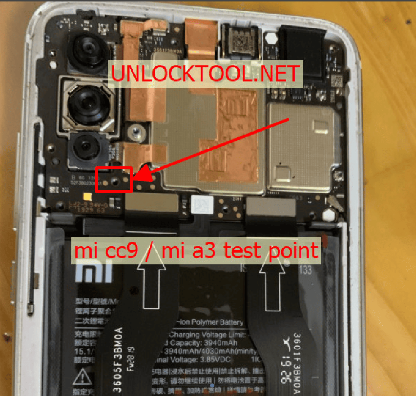 Test point EDL 9008 Xiaomi Mi CC9 / Mi A3 - Vị trí chập test point Xiaomi Mi CC9 / Mi A3