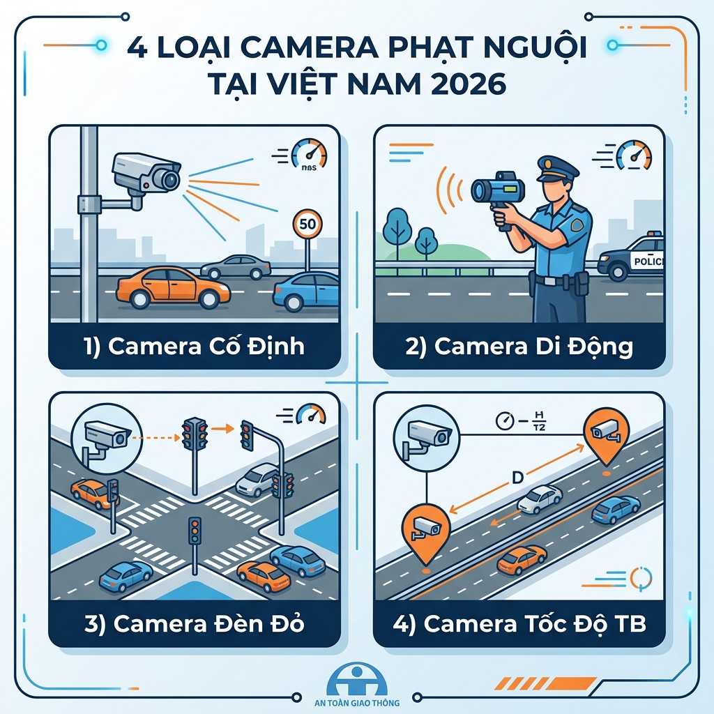 4 loại camera phạt nguội tại Việt Nam 2026