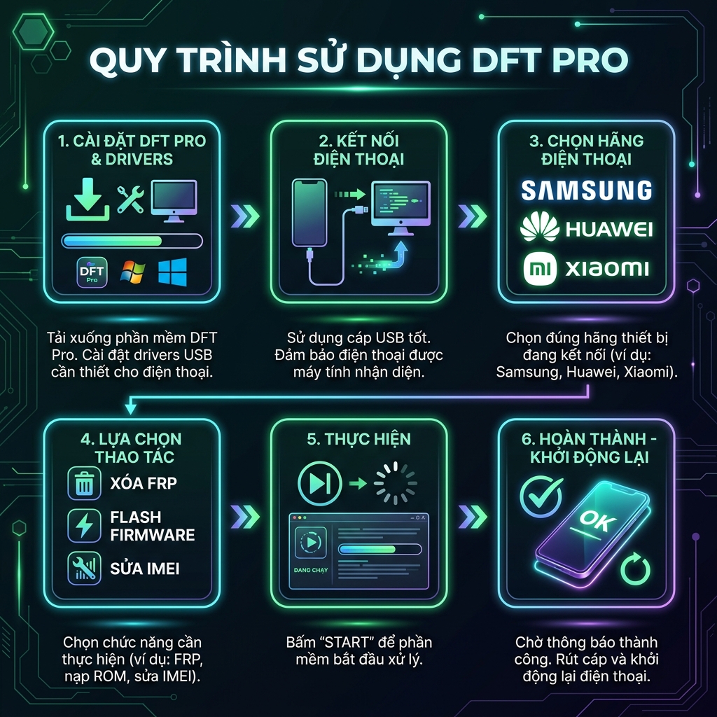 Quy trình sử dụng DFT Pro từng bước chi tiết