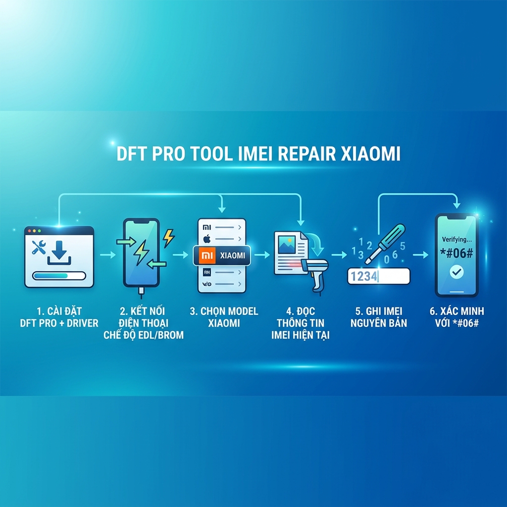 Quy trình repair IMEI Xiaomi bằng DFT Pro Tool