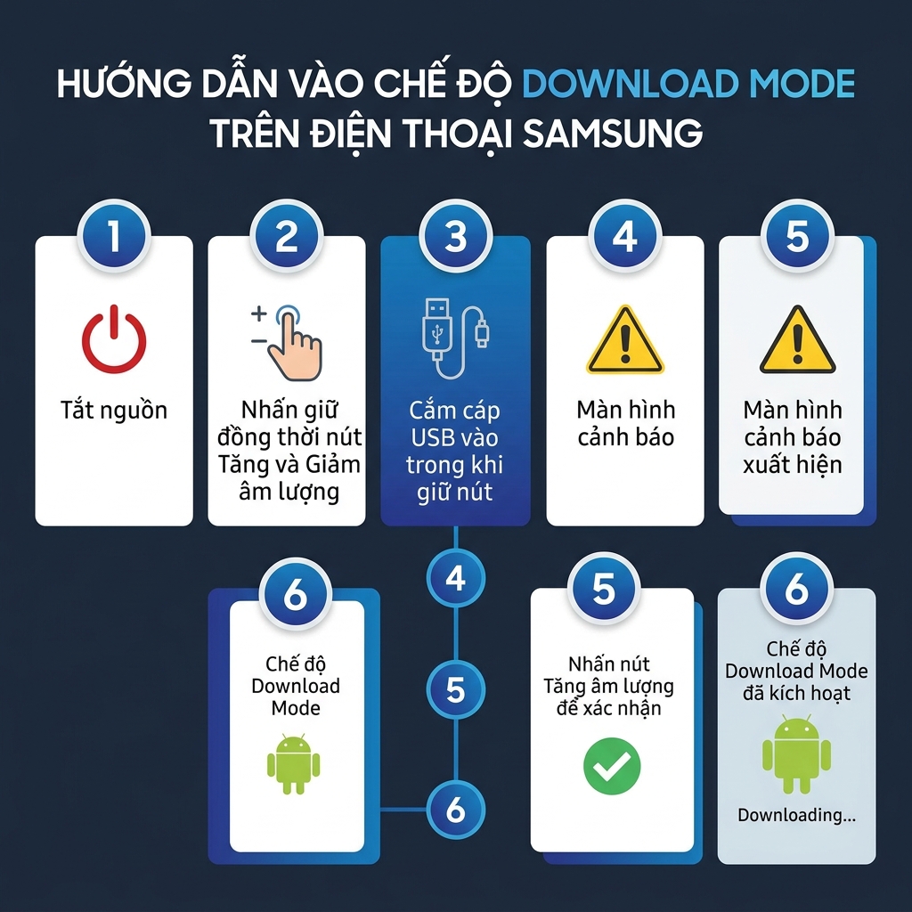 Các bước vào Download Mode Samsung chi tiết
