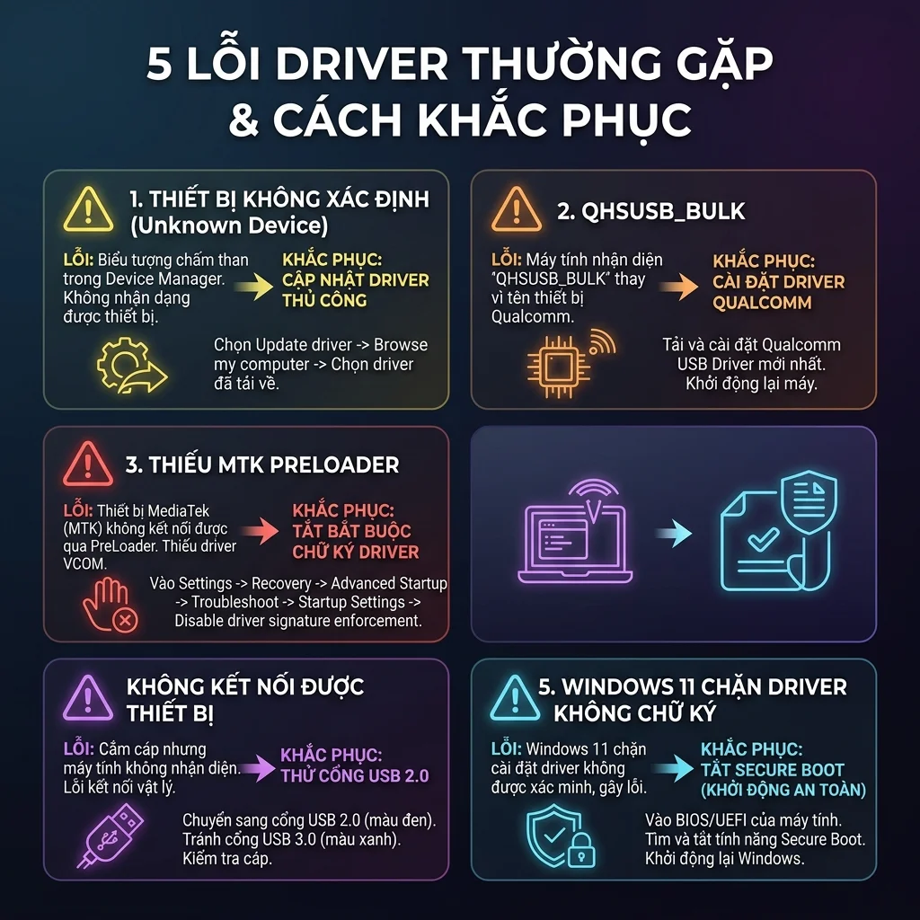 5 lỗi driver thường gặp và cách khắc phục