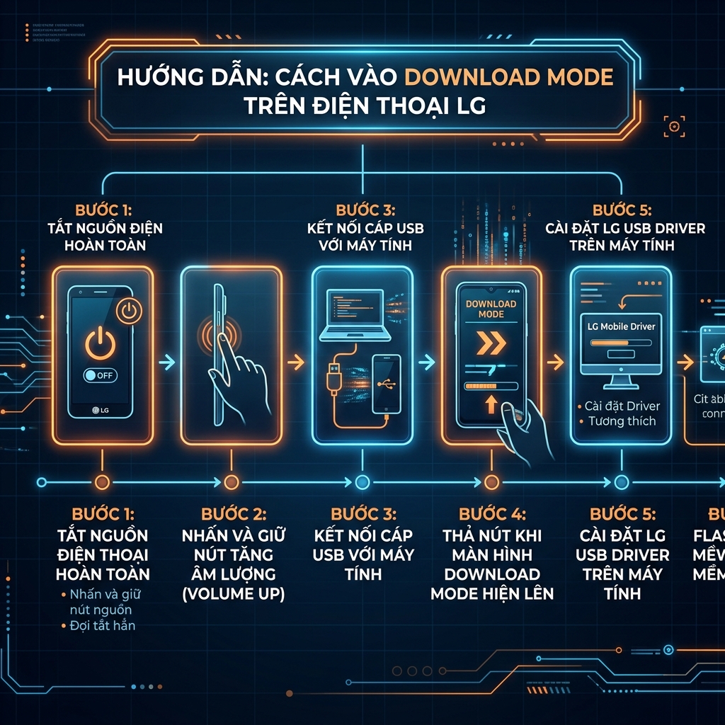 Cách vào Download Mode trên LG để bypass FRP