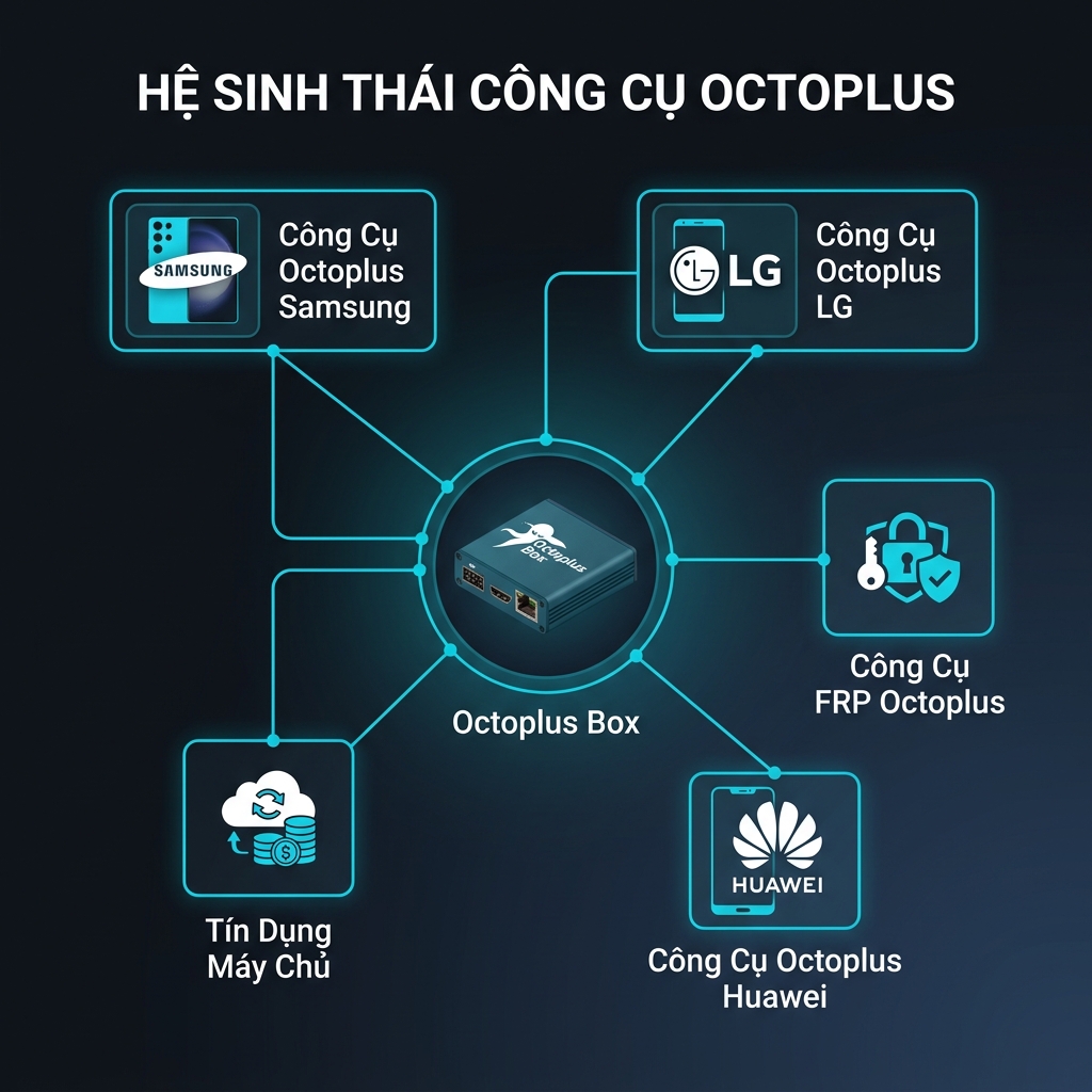 Hệ sinh thái Octoplus Tool - Samsung, LG, FRP, Huawei modules