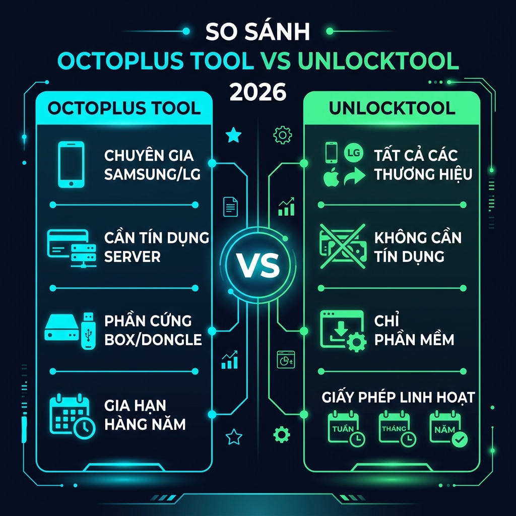 So sánh Octoplus Tool vs UnlockTool 2026