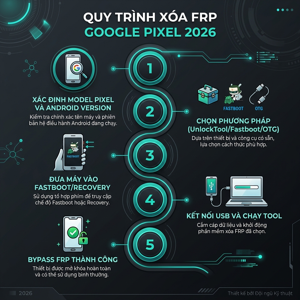 Quy trình xóa FRP Google Pixel 2026 từng bước