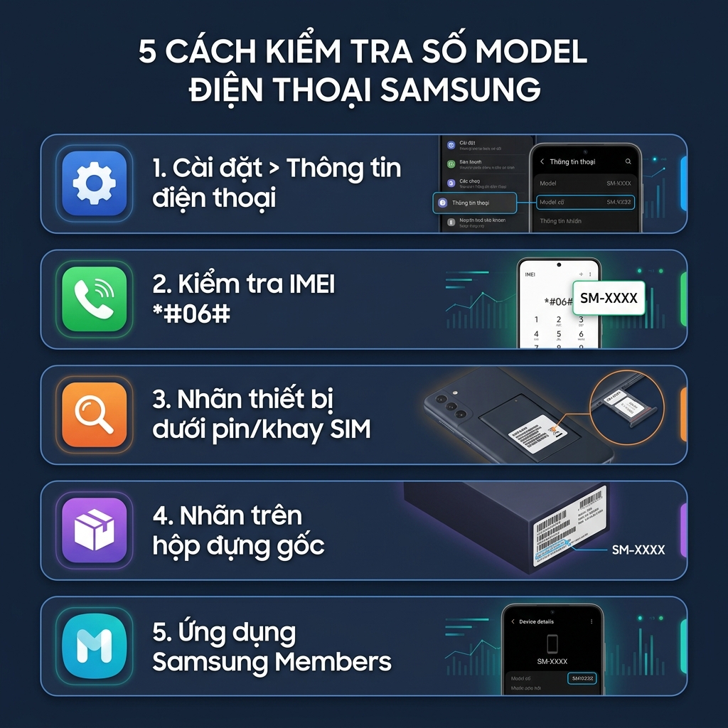 Các cách kiểm tra model Samsung chính xác 2026