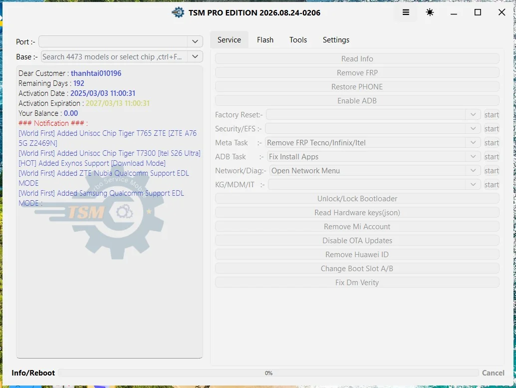 Hướng Dẫn Sử Dụng TSM Tool Pro A-Z — Tải, Cài, Xóa FRP Samsung 2026