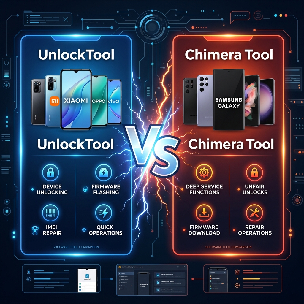 So sánh UnlockTool vs Chimera Tool 2026 cho thợ sửa điện thoại