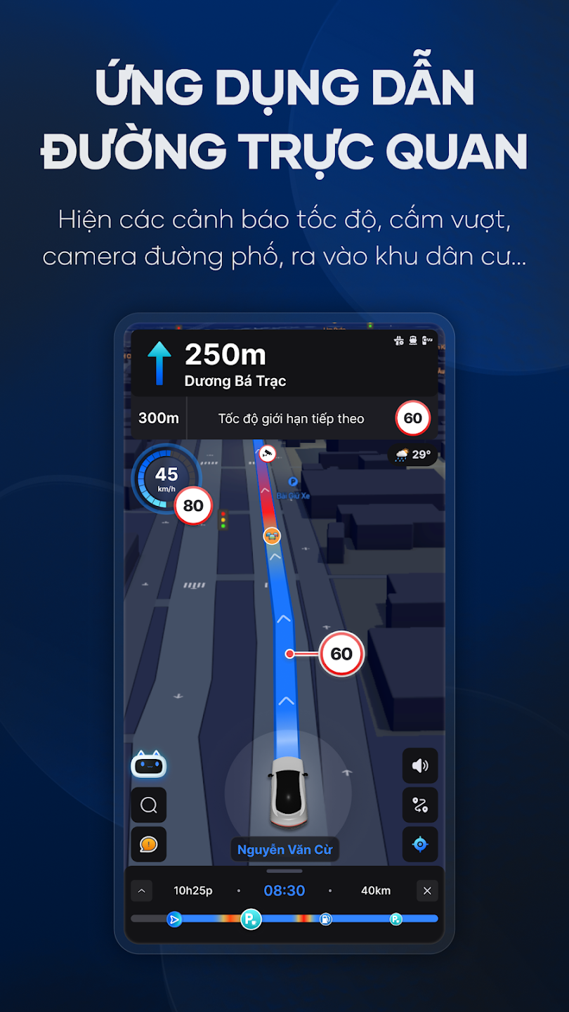 Vietmap Live Pro dẫn đường 3D trên đèo Bảo Lộc cảnh báo tốc độ và camera