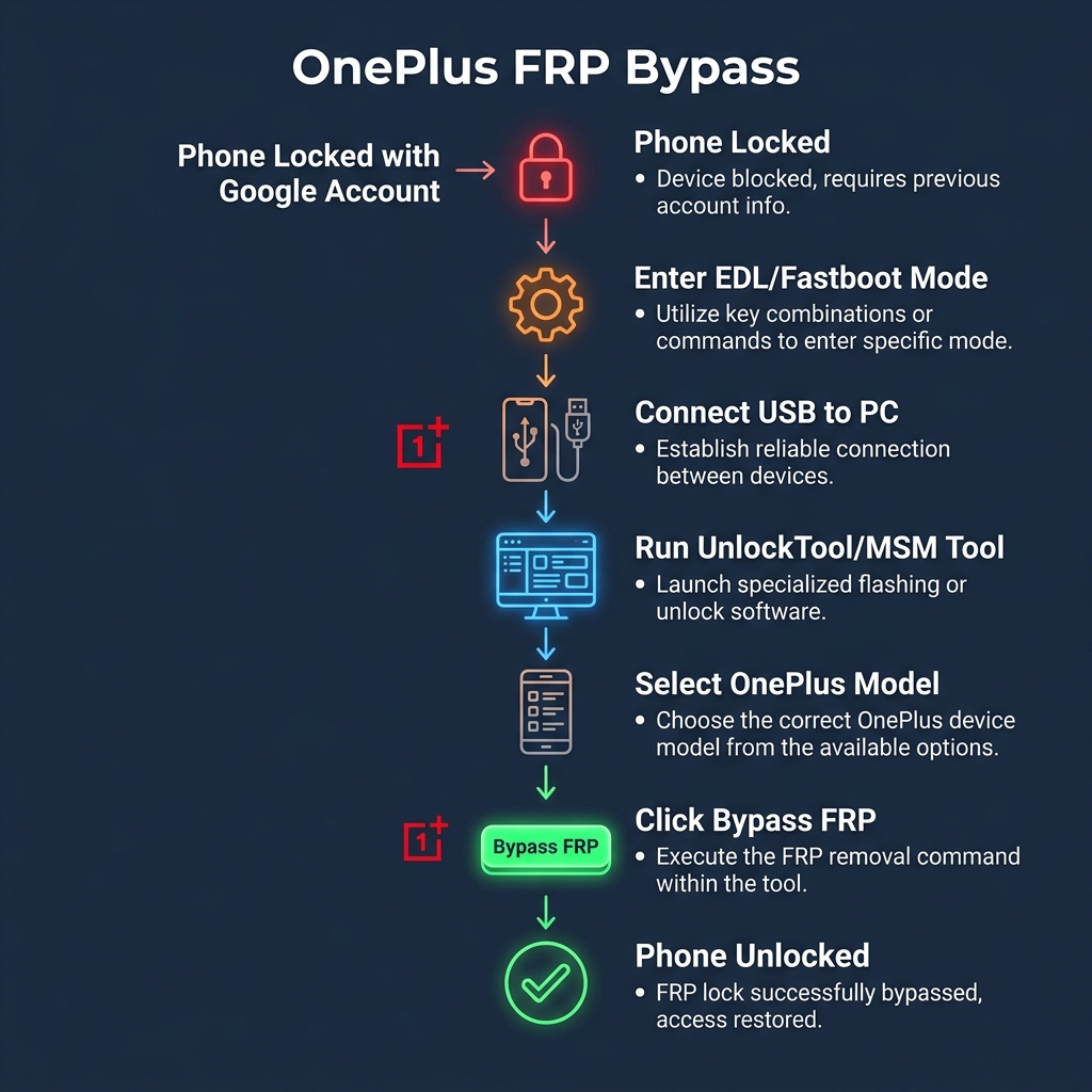 Quy trình xóa FRP OnePlus chi tiết từng bước