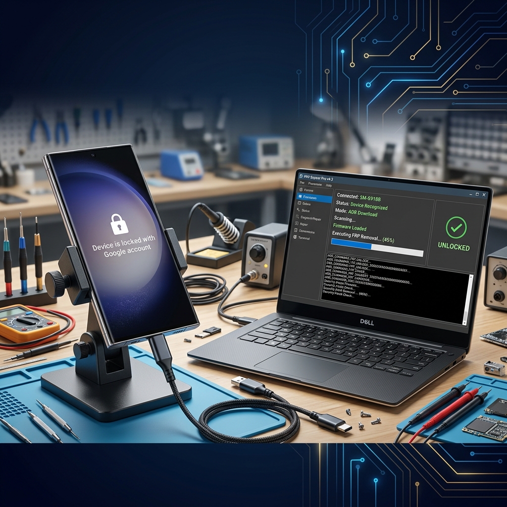 Xóa FRP Samsung bằng UnlockTool 2026 hướng dẫn chi tiết